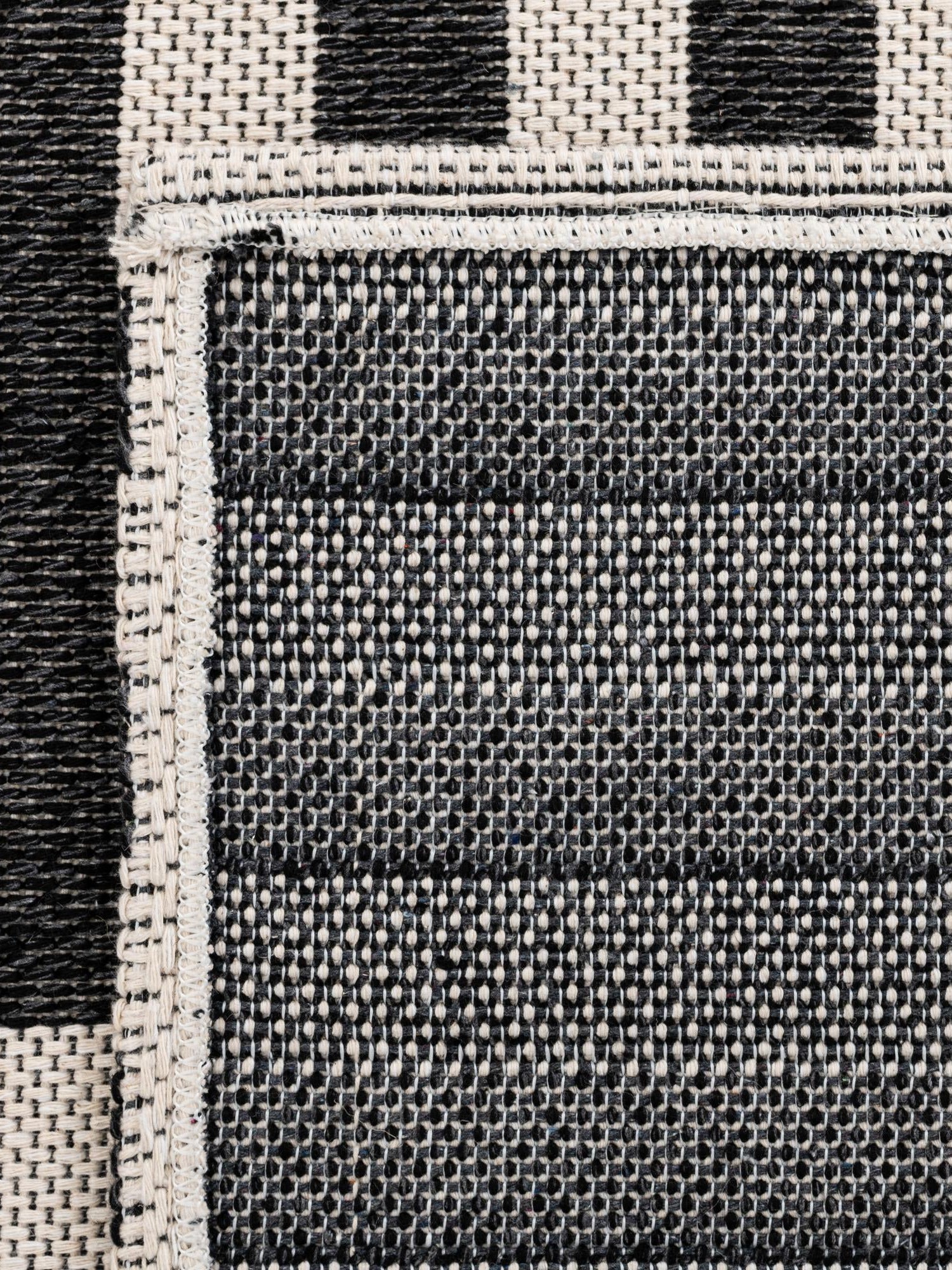 Black 7' 5 x 10' Decatur Rectangle Area Rug 100% Cotton All Natural Sustainable Eco-Friendly Carpet for Dining Living Office Dorm Rooms for Sale at Rug Engine