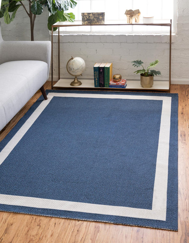 Navy Blue 2' 2 x 3' Decatur Rectangle Area Rug 100% Cotton All Natural Sustainable Eco-Friendly Carpet for Dining Living Office Dorm Rooms for Sale at Rug Engine