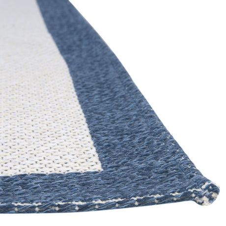 Navy Blue 4' 2 x 6' 1 Decatur Rectangle Area Rug 100% Cotton All Natural Sustainable Eco-Friendly Carpet for Dining Living Office Dorm Rooms for Sale at Rug Engine