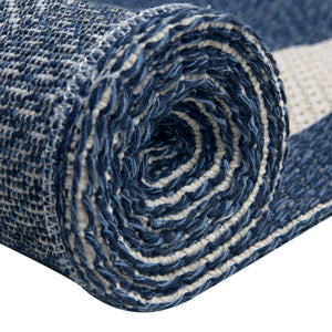 Navy Blue 4' 2 x 6' 1 Decatur Rectangle Area Rug 100% Cotton All Natural Sustainable Eco-Friendly Carpet for Dining Living Office Dorm Rooms for Sale at Rug Engine