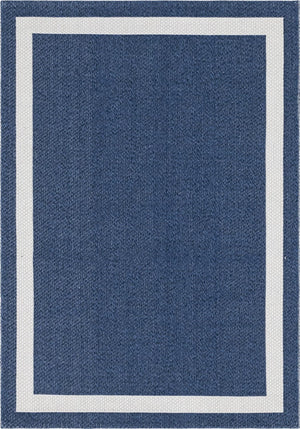 Navy Blue 4' 2 x 6' 1 Decatur Rectangle Area Rug 100% Cotton All Natural Sustainable Eco-Friendly Carpet for Dining Living Office Dorm Rooms for Sale at Rug Engine