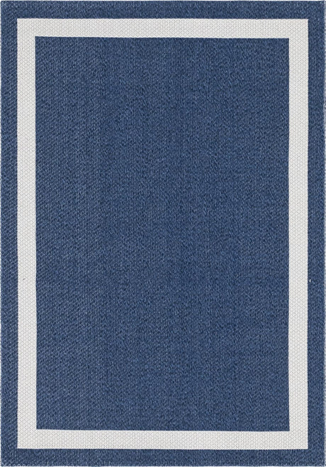 Navy Blue 4' 2 x 6' 1 Decatur Rectangle Area Rug 100% Cotton All Natural Sustainable Eco-Friendly Carpet for Dining Living Office Dorm Rooms for Sale at Rug Engine