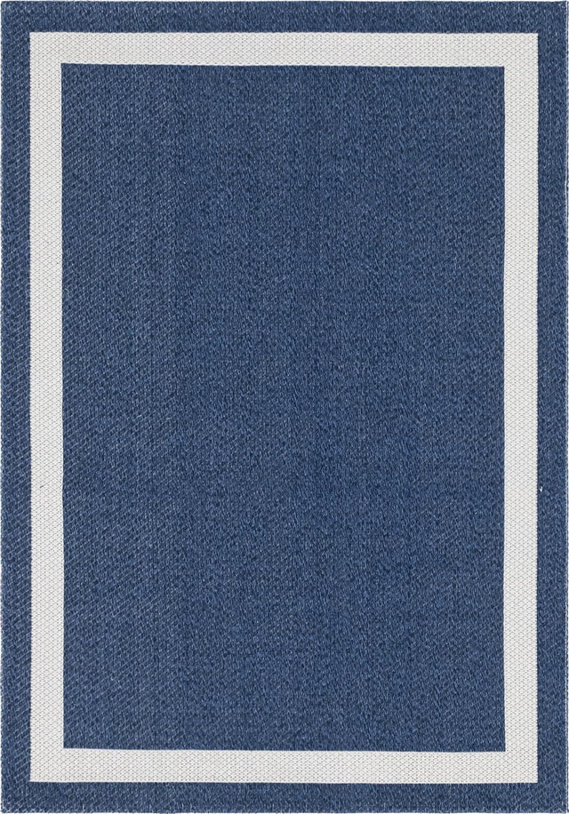 Navy Blue 4' 2 x 6' 1 Decatur Rectangle Area Rug 100% Cotton All Natural Sustainable Eco-Friendly Carpet for Dining Living Office Dorm Rooms for Sale at Rug Engine