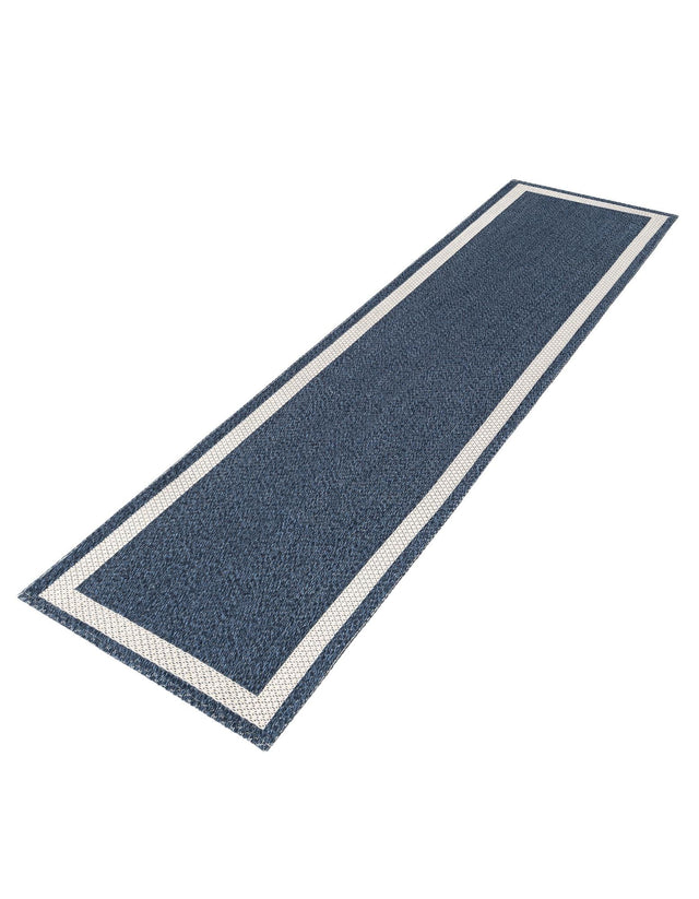 Navy Blue 2' x 7' 10 Decatur Runner Area Rug 100% Cotton All Natural Sustainable Eco-Friendly Carpet for Dining Living Office Dorm Rooms for Sale at Rug Engine