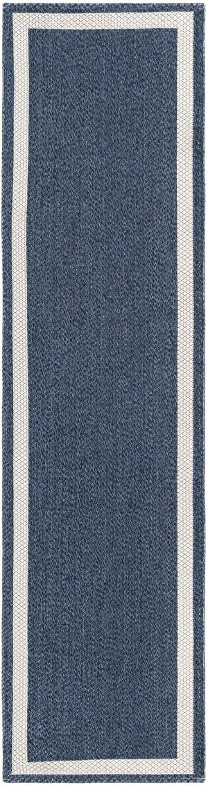 Navy Blue 2' x 7' 10 Decatur Runner Area Rug 100% Cotton All Natural Sustainable Eco-Friendly Carpet for Dining Living Office Dorm Rooms for Sale at Rug Engine