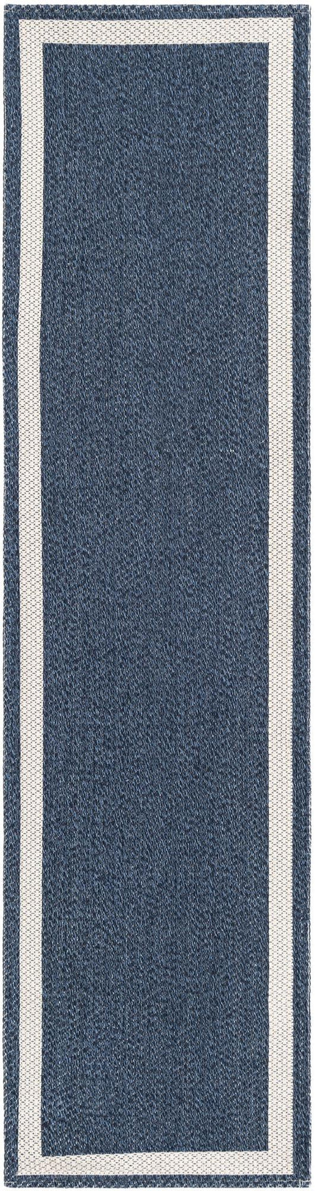 Navy Blue 2' x 7' 10 Decatur Runner Area Rug 100% Cotton All Natural Sustainable Eco-Friendly Carpet for Dining Living Office Dorm Rooms for Sale at Rug Engine