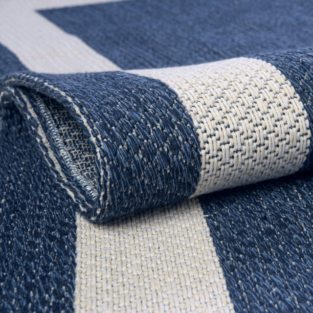 Navy Blue 2' x 6' Decatur Runner Area Rug 100% Cotton All Natural Sustainable Eco-Friendly Carpet for Dining Living Office Dorm Rooms for Sale at Rug Engine