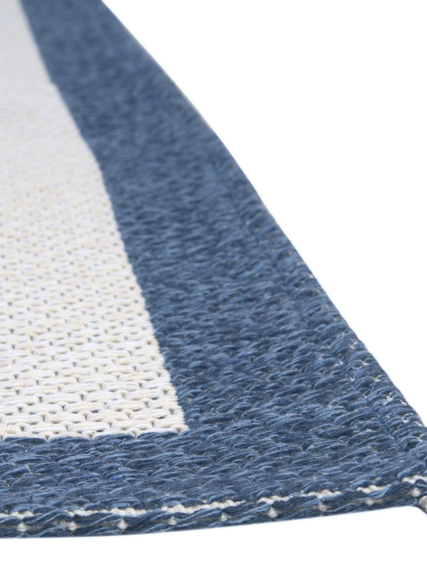 Navy Blue 2' x 6' Decatur Runner Area Rug 100% Cotton All Natural Sustainable Eco-Friendly Carpet for Dining Living Office Dorm Rooms for Sale at Rug Engine