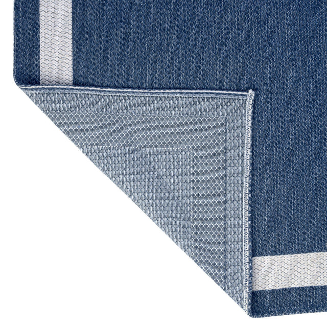 Navy Blue 2' x 7' 10 Decatur Runner Area Rug 100% Cotton All Natural Sustainable Eco-Friendly Carpet for Dining Living Office Dorm Rooms for Sale at Rug Engine