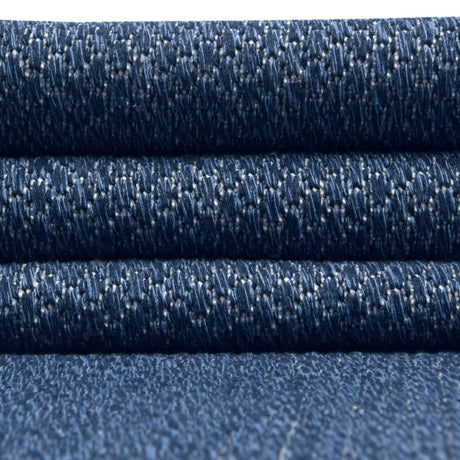Navy Blue 2' x 7' 10 Decatur Runner Area Rug 100% Cotton All Natural Sustainable Eco-Friendly Carpet for Dining Living Office Dorm Rooms for Sale at Rug Engine