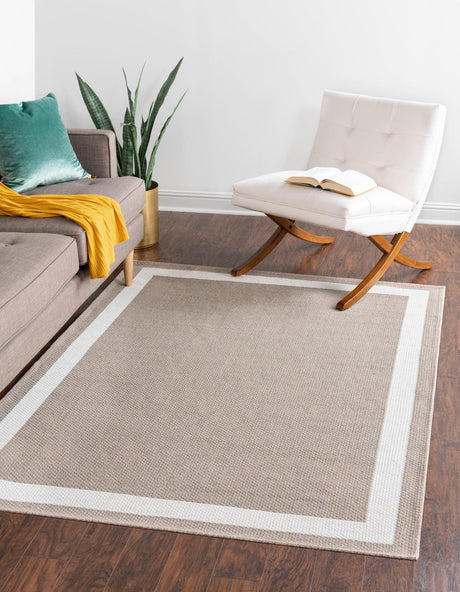 Taupe 8' 5 x 11' 4 Decatur Rectangle Area Rug 100% Cotton All Natural Sustainable Eco-Friendly Carpet for Dining Living Office Dorm Rooms for Sale at Rug Engine