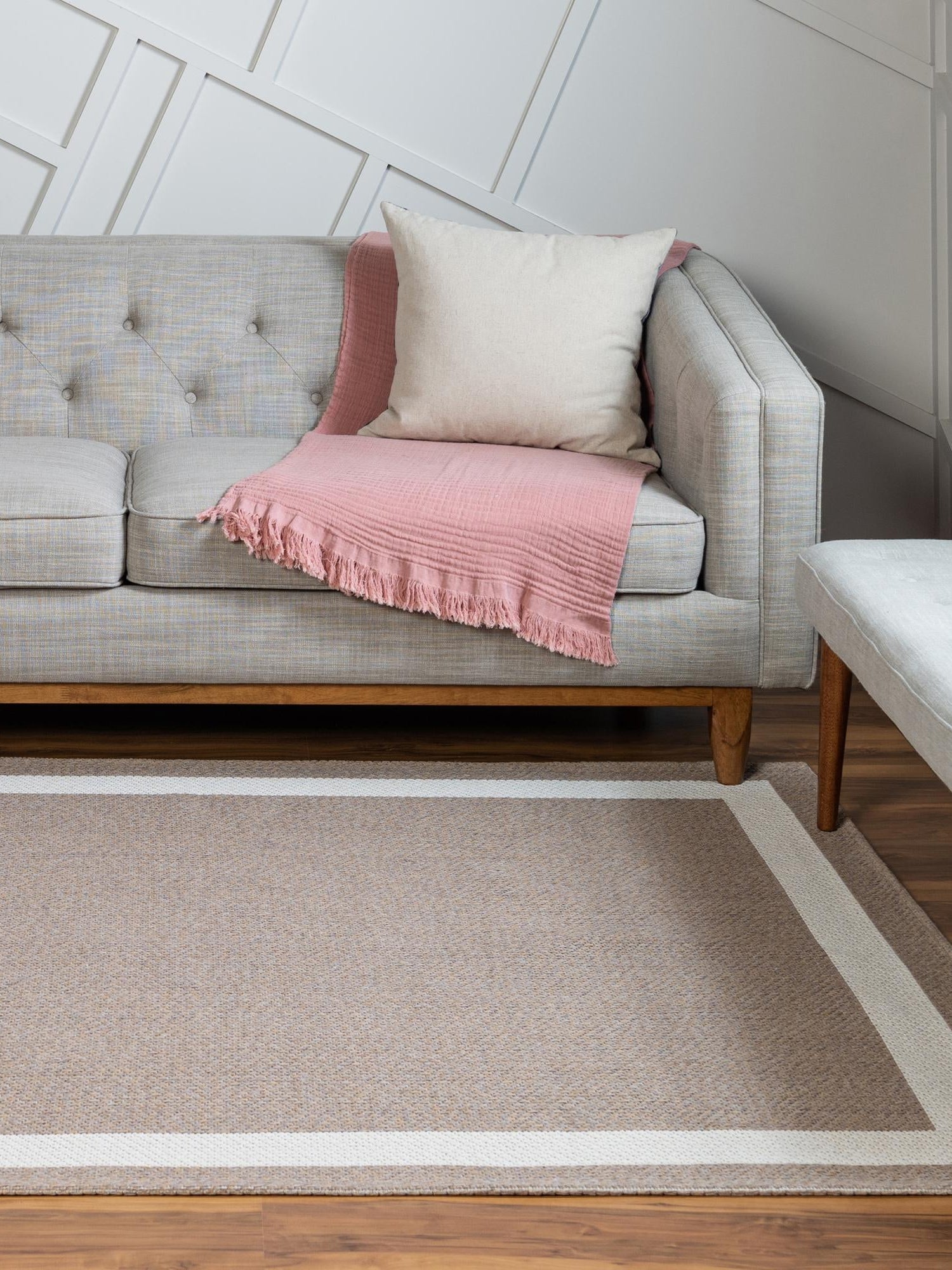 Taupe 2' 2 x 3' Decatur Rectangle Area Rug 100% Cotton All Natural Sustainable Eco-Friendly Carpet for Dining Living Office Dorm Rooms for Sale at Rug Engine