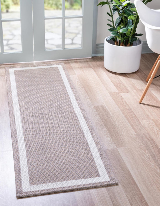 Taupe 2' x 6' Decatur Runner Area Rug 100% Cotton All Natural Sustainable Eco-Friendly Carpet for Dining Living Office Dorm Rooms for Sale at Rug Engine