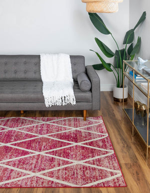 Magenta 9' x 11' 6 Starlight Rectangle Area Rug 100% Polypropylene Visually Appealing Unique Carpet for Living Rooms, Bedroom, Dining, Office for Sale at Rug Engine
