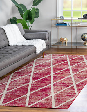 Magenta 9' x 11' 6 Starlight Rectangle Area Rug 100% Polypropylene Visually Appealing Unique Carpet for Living Rooms, Bedroom, Dining, Office for Sale at Rug Engine