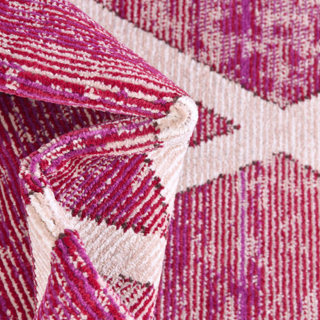 Magenta 9' x 11' 6 Starlight Rectangle Area Rug 100% Polypropylene Visually Appealing Unique Carpet for Living Rooms, Bedroom, Dining, Office for Sale at Rug Engine