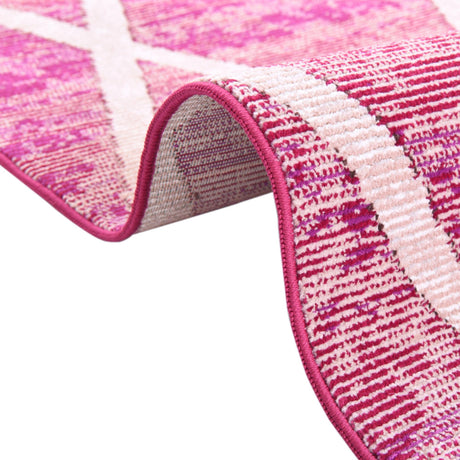 Magenta 7' x 7' Starlight Round Area Rug 100% Polypropylene Visually Appealing Unique Carpet for Living Rooms, Bedroom, Dining, Office for Sale at Rug Engine