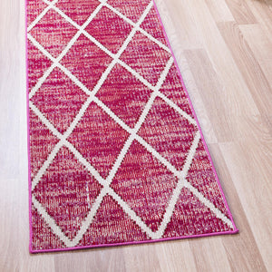 Magenta 2' 2 x 6' 1 Starlight Runner Area Rug 100% Polypropylene Visually Appealing Unique Carpet for Living Rooms, Bedroom, Dining, Office for Sale at Rug Engine