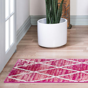 Magenta 2' 2 x 6' 1 Starlight Runner Area Rug 100% Polypropylene Visually Appealing Unique Carpet for Living Rooms, Bedroom, Dining, Office for Sale at Rug Engine