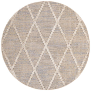 Beige 7' x 7' Starlight Round Area Rug 100% Polypropylene Visually Appealing Unique Carpet for Living Rooms, Bedroom, Dining, Office for Sale at Rug Engine