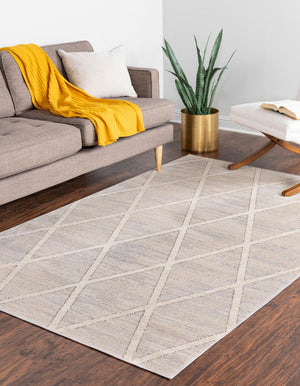 Beige 4' 1 x 6' 1 Starlight Rectangle Area Rug 100% Polypropylene Visually Appealing Unique Carpet for Living Rooms, Bedroom, Dining, Office for Sale at Rug Engine