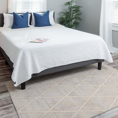 Beige 5' 1 x 8' Starlight Rectangle Area Rug 100% Polypropylene Visually Appealing Unique Carpet for Living Rooms, Bedroom, Dining, Office for Sale at Rug Engine