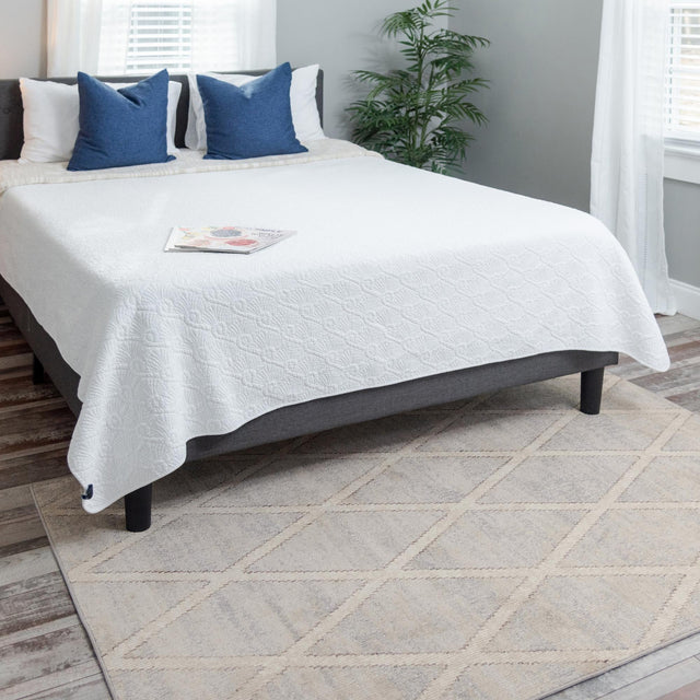 Beige 5' 1 x 8' Starlight Rectangle Area Rug 100% Polypropylene Visually Appealing Unique Carpet for Living Rooms, Bedroom, Dining, Office for Sale at Rug Engine