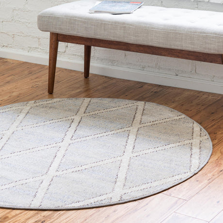 Beige 7' x 7' Starlight Round Area Rug 100% Polypropylene Visually Appealing Unique Carpet for Living Rooms, Bedroom, Dining, Office for Sale at Rug Engine