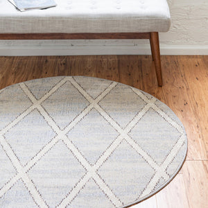 Beige 4' 1 x 4' 1 Starlight Round Area Rug 100% Polypropylene Visually Appealing Unique Carpet for Living Rooms, Bedroom, Dining, Office for Sale at Rug Engine