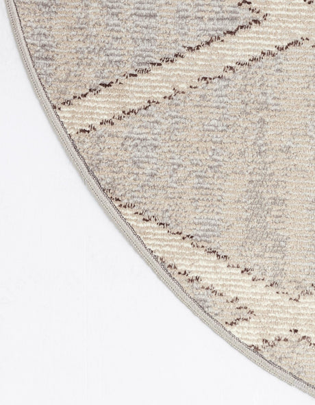 Beige 4' 1 x 4' 1 Starlight Round Area Rug 100% Polypropylene Visually Appealing Unique Carpet for Living Rooms, Bedroom, Dining, Office for Sale at Rug Engine