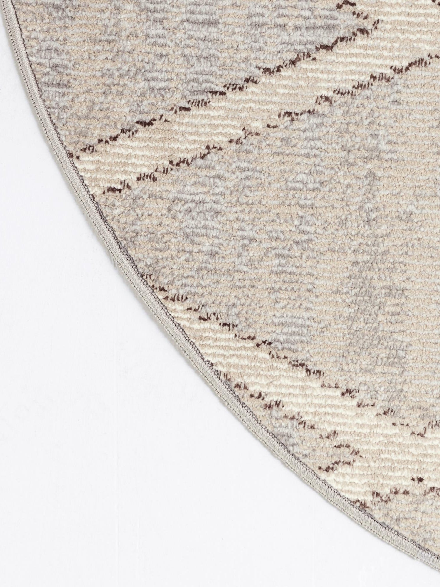 Beige 7' x 7' Starlight Round Area Rug 100% Polypropylene Visually Appealing Unique Carpet for Living Rooms, Bedroom, Dining, Office for Sale at Rug Engine