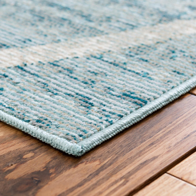 Light Blue 4' 1 x 6' 1 Starlight Rectangle Area Rug 100% Polypropylene Visually Appealing Unique Carpet for Living Rooms, Bedroom, Dining, Office for Sale at Rug Engine