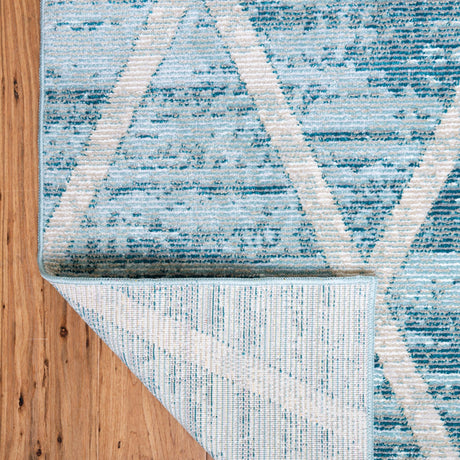 Light Blue 4' 1 x 6' 1 Starlight Rectangle Area Rug 100% Polypropylene Visually Appealing Unique Carpet for Living Rooms, Bedroom, Dining, Office for Sale at Rug Engine