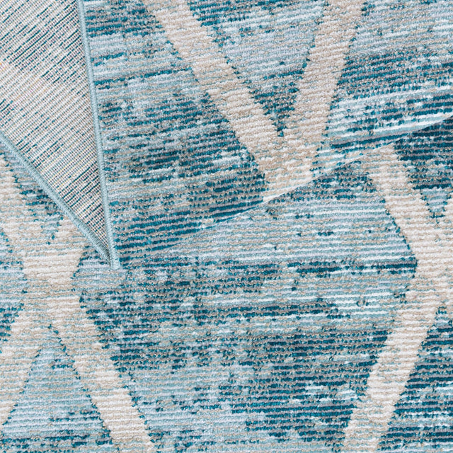 Light Blue 7' x 7' Starlight Round Area Rug 100% Polypropylene Visually Appealing Unique Carpet for Living Rooms, Bedroom, Dining, Office for Sale at Rug Engine