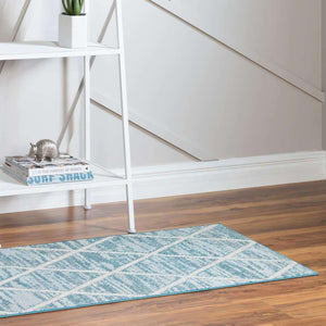 Light Blue 2' 2 x 6' 1 Starlight Runner Area Rug 100% Polypropylene Visually Appealing Unique Carpet for Living Rooms, Bedroom, Dining, Office for Sale at Rug Engine