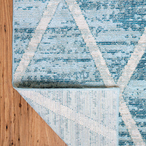Light Blue 2' 2 x 6' 1 Starlight Runner Area Rug 100% Polypropylene Visually Appealing Unique Carpet for Living Rooms, Bedroom, Dining, Office for Sale at Rug Engine