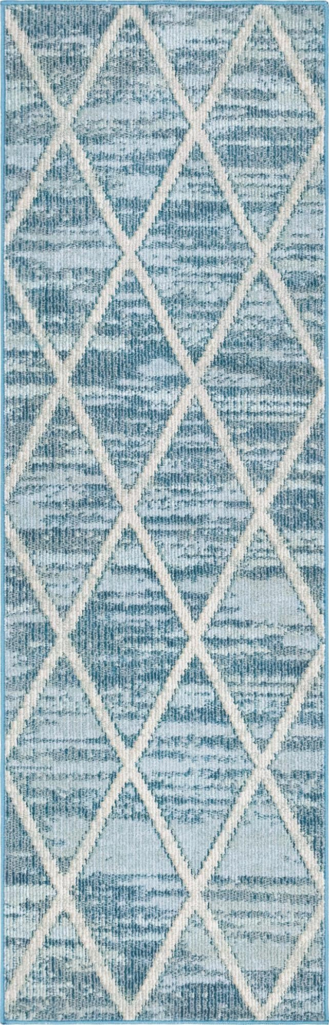 Light Blue 2' 2 x 6' 1 Starlight Runner Area Rug 100% Polypropylene Visually Appealing Unique Carpet for Living Rooms, Bedroom, Dining, Office for Sale at Rug Engine