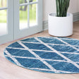 Navy Blue 4' 1 x 4' 1 Starlight Round Area Rug 100% Polypropylene Visually Appealing Unique Carpet for Living Rooms, Bedroom, Dining, Office for Sale at Rug Engine