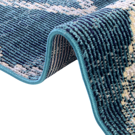 Navy Blue 7' x 7' Starlight Round Area Rug 100% Polypropylene Visually Appealing Unique Carpet for Living Rooms, Bedroom, Dining, Office for Sale at Rug Engine