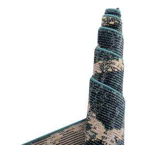 Navy Blue 2' 2 x 6' 1 Starlight Runner Area Rug 100% Polypropylene Visually Appealing Unique Carpet for Living Rooms, Bedroom, Dining, Office for Sale at Rug Engine