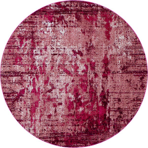 Red 7' x 7' Starlight Round Area Rug 100% Polypropylene Visually Appealing Unique Carpet for Living Rooms, Bedroom, Dining, Office for Sale at Rug Engine