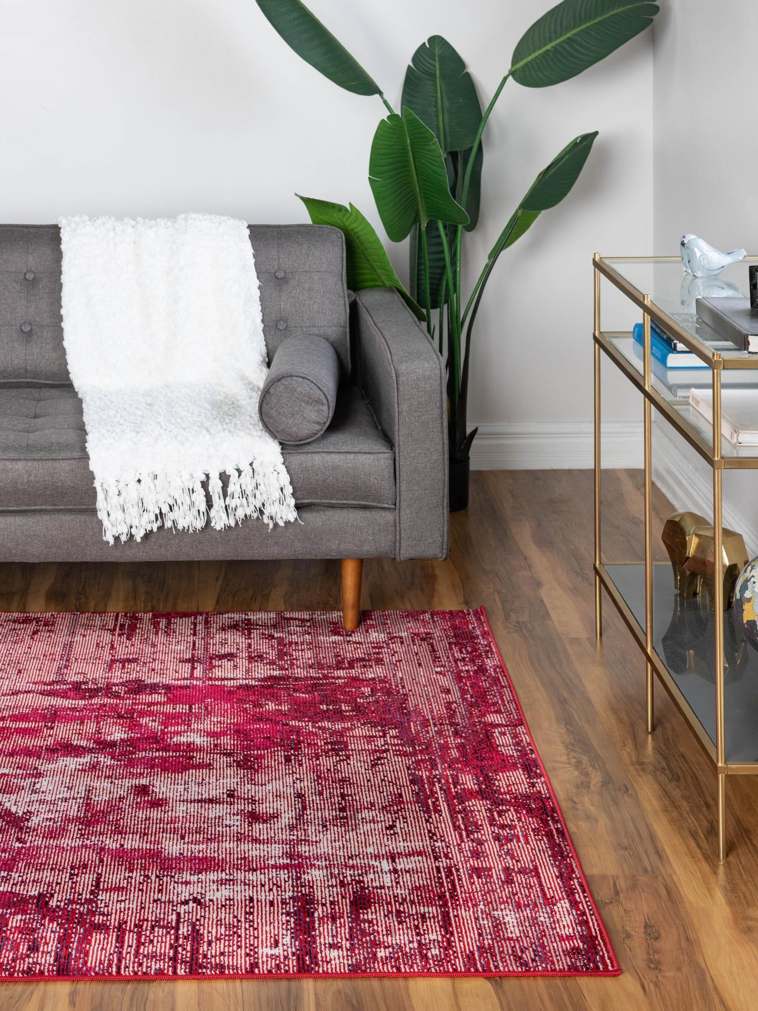 Red 8' x 10' Starlight Rectangle Area Rug 100% Polypropylene Visually Appealing Unique Carpet for Living Rooms, Bedroom, Dining, Office for Sale at Rug Engine