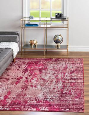 Red 4' 1 x 6' 1 Starlight Rectangle Area Rug 100% Polypropylene Visually Appealing Unique Carpet for Living Rooms, Bedroom, Dining, Office for Sale at Rug Engine