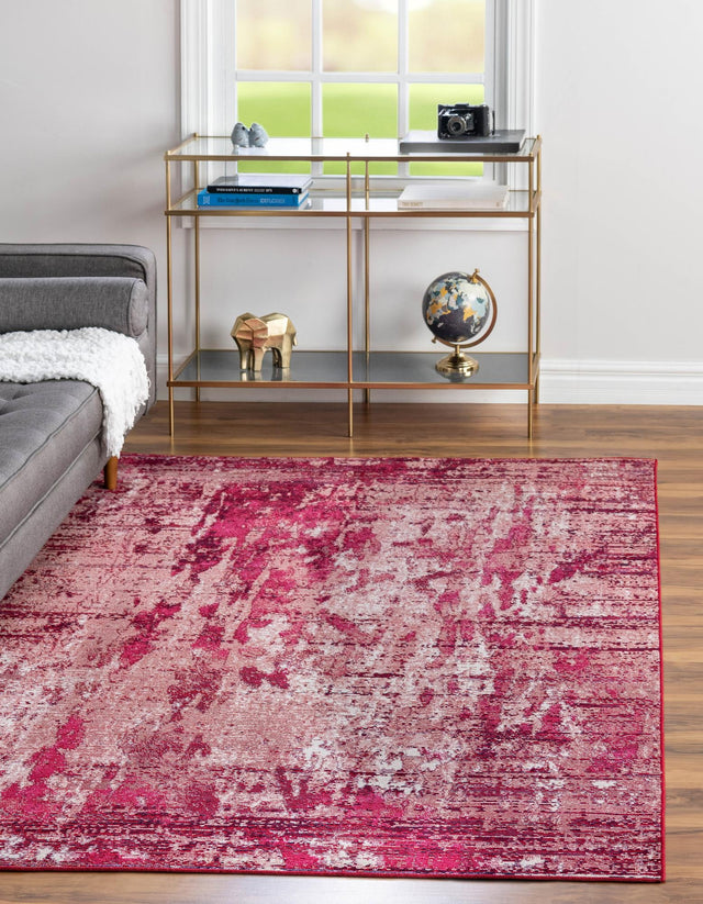 Red 8' x 10' Starlight Rectangle Area Rug 100% Polypropylene Visually Appealing Unique Carpet for Living Rooms, Bedroom, Dining, Office for Sale at Rug Engine