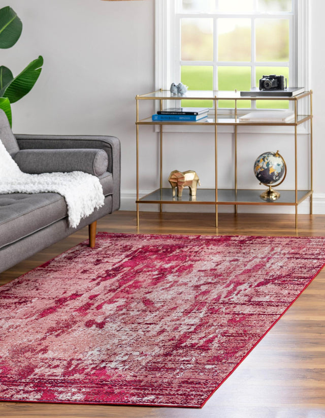 Red 4' 1 x 6' 1 Starlight Rectangle Area Rug 100% Polypropylene Visually Appealing Unique Carpet for Living Rooms, Bedroom, Dining, Office for Sale at Rug Engine