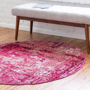 Red 4' 1 x 4' 1 Starlight Round Area Rug 100% Polypropylene Visually Appealing Unique Carpet for Living Rooms, Bedroom, Dining, Office for Sale at Rug Engine
