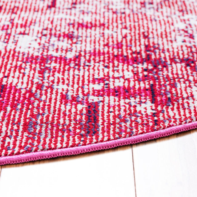 Red 7' x 7' Starlight Round Area Rug 100% Polypropylene Visually Appealing Unique Carpet for Living Rooms, Bedroom, Dining, Office for Sale at Rug Engine