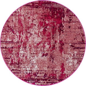 Red 4' 1 x 4' 1 Starlight Round Area Rug 100% Polypropylene Visually Appealing Unique Carpet for Living Rooms, Bedroom, Dining, Office for Sale at Rug Engine