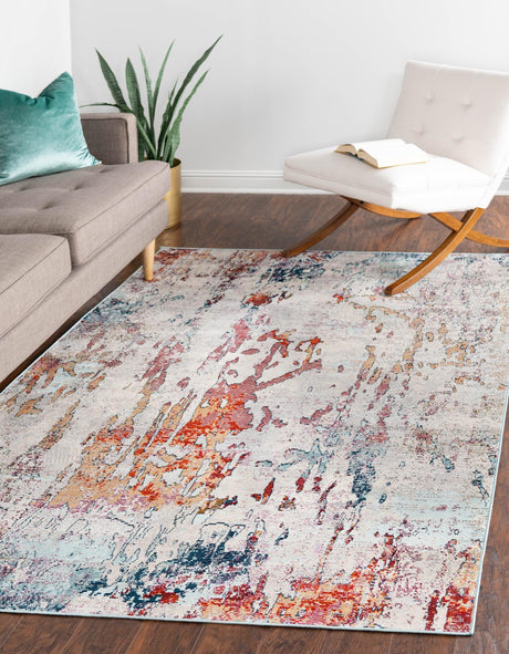 Gray 5' 1 x 8' Starlight Rectangle Area Rug 100% Polypropylene Visually Appealing Unique Carpet for Living Rooms, Bedroom, Dining, Office for Sale at Rug Engine