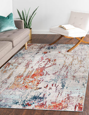Gray 4' 1 x 6' 1 Starlight Rectangle Area Rug 100% Polypropylene Visually Appealing Unique Carpet for Living Rooms, Bedroom, Dining, Office for Sale at Rug Engine